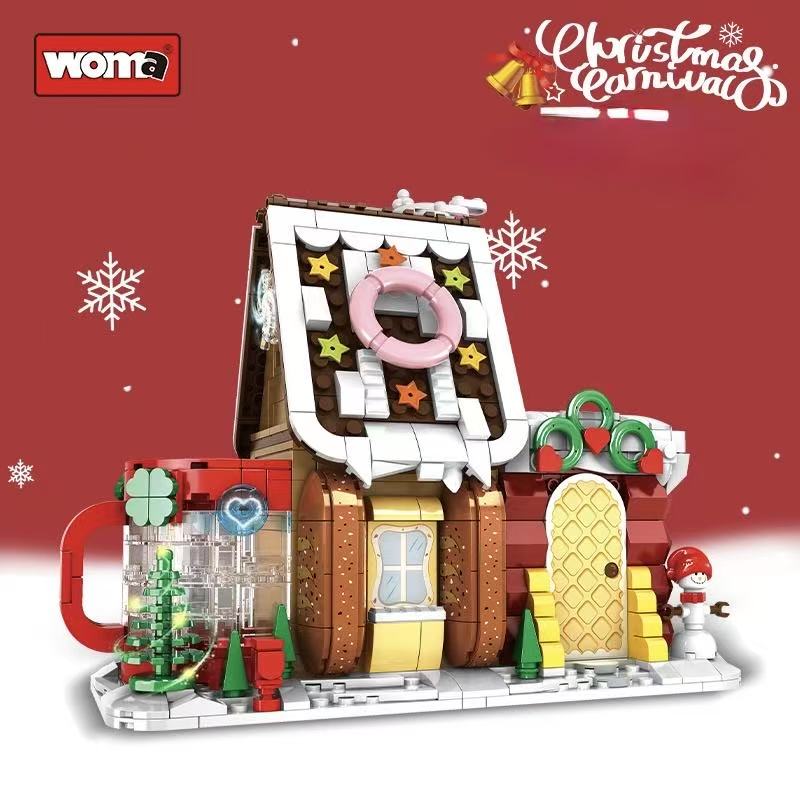 WOMA Christmax Carnival X'MAS Cake Pen Rack Block Toys 628 Pcs