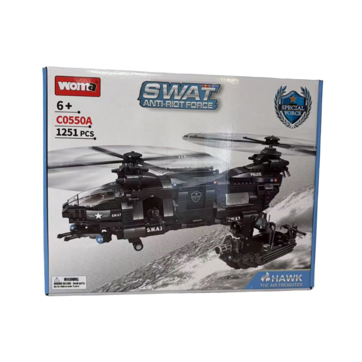WOMA The Air Freighter SWAT Anti - Riot Force Block Toys 1251 Pcs - Explorers Gifts