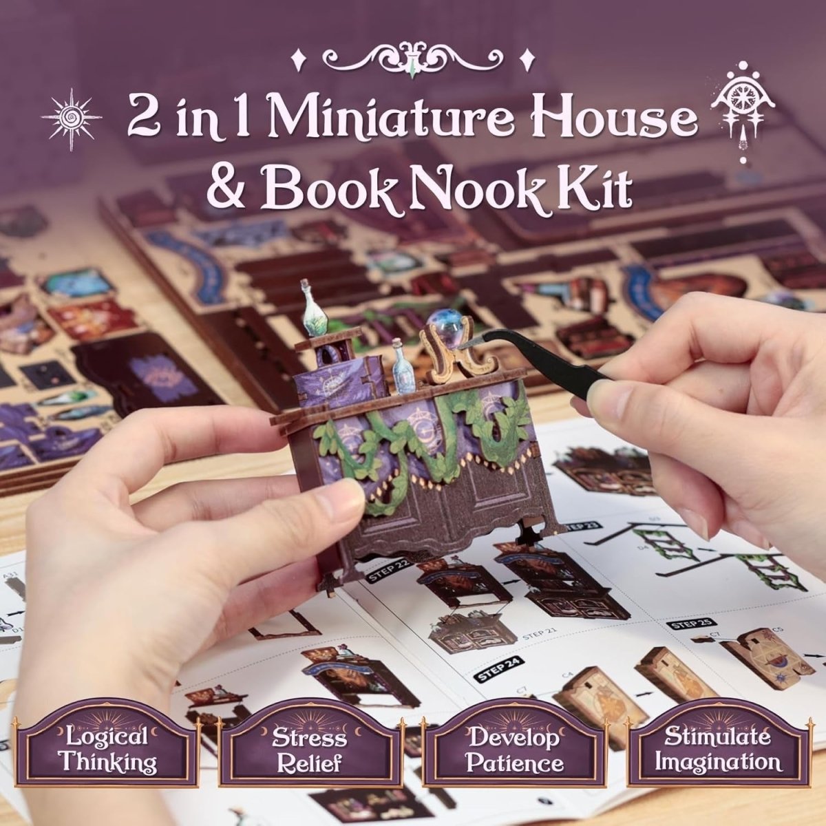 Explorers 3D Wooden Puzzle The Astrology Bookshop 155 Pcs - Explorers Gifts