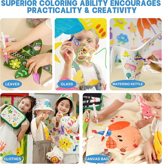 TOI World Kid's Marker Pen With Bag 24 Colours - Explorers Gifts