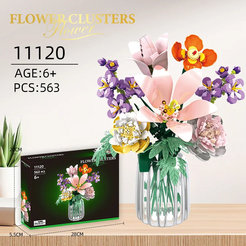 Woma Flower Clusters Building Blocks Toy 563 Pcs