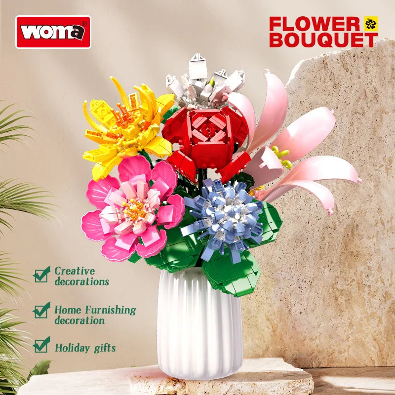 WOMA Flower Bouquet Block Toys - Only One Flower