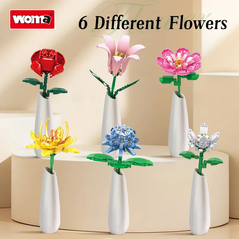 WOMA Flower Bouquet Block Toys - Only One Flower