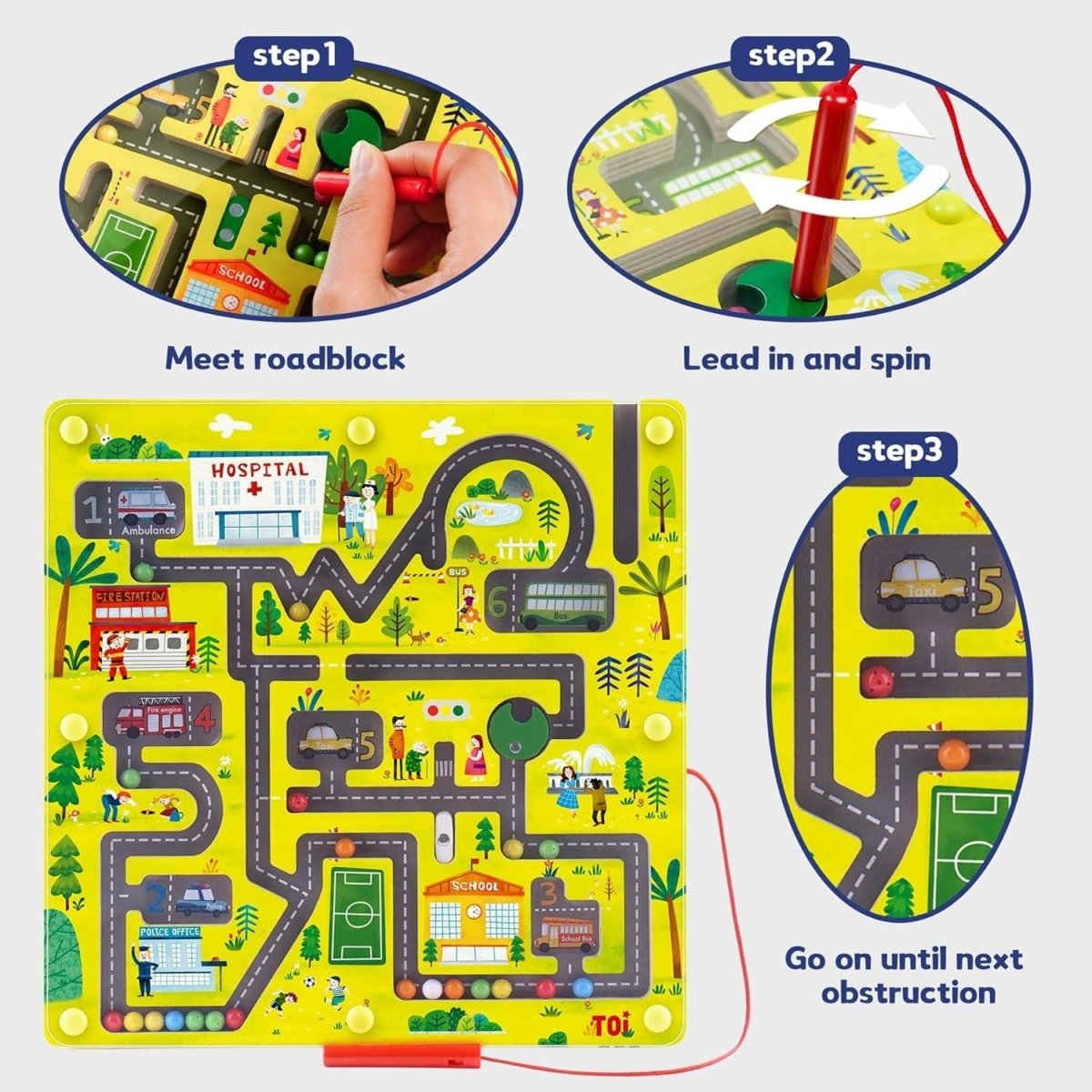 TOI World Magnetic MAZE Traffic - Explorers Gifts