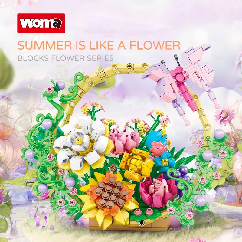 WOMA Blocks Flower Series Block Toys 641 Pcs - Explorers Gifts
