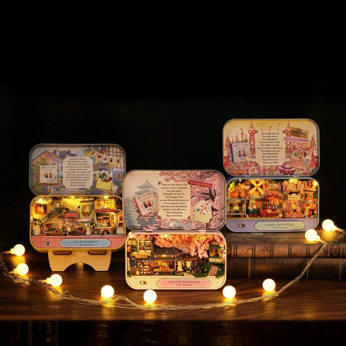 Explorers 3D Wooden Puzzle Box Theatre Cherry Blossoms - Explorers Gifts