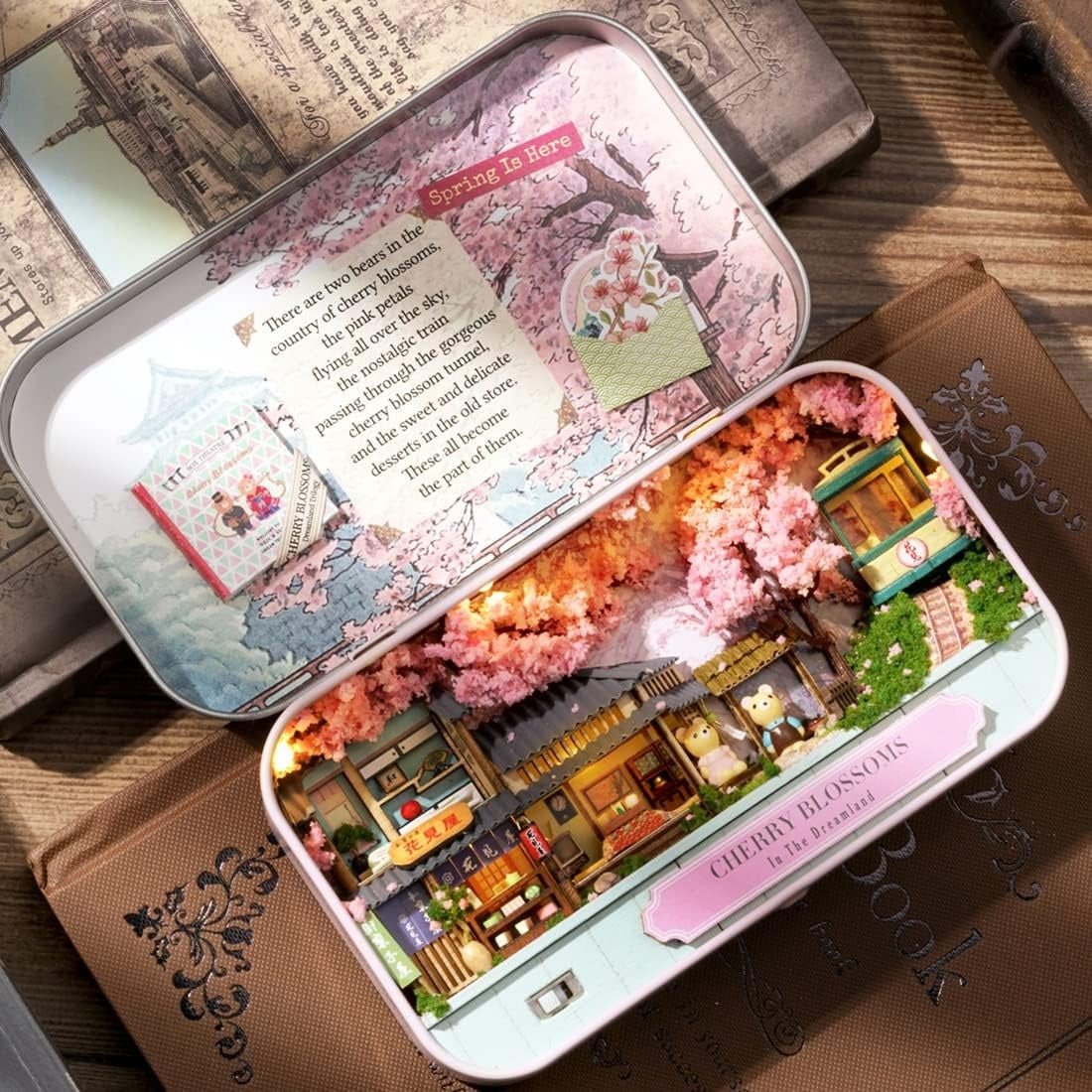 Explorers 3D Wooden Puzzle Box Theatre Cherry Blossoms - Explorers Gifts