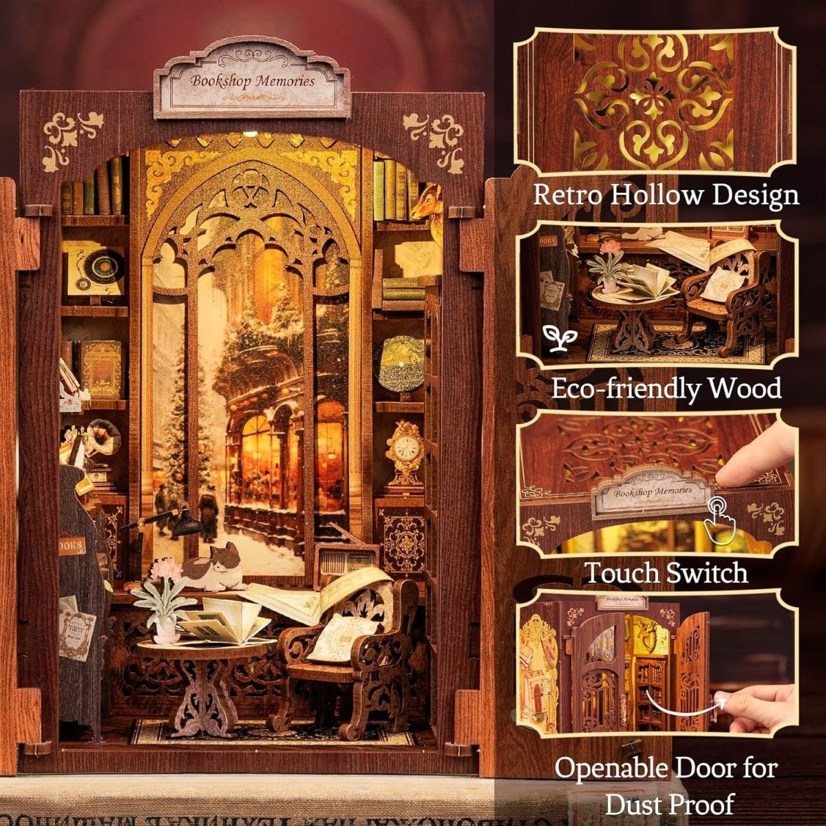 Explorers 3D Wooden Puzzle Book Shop Memories 127 Pcs - Explorers Gifts