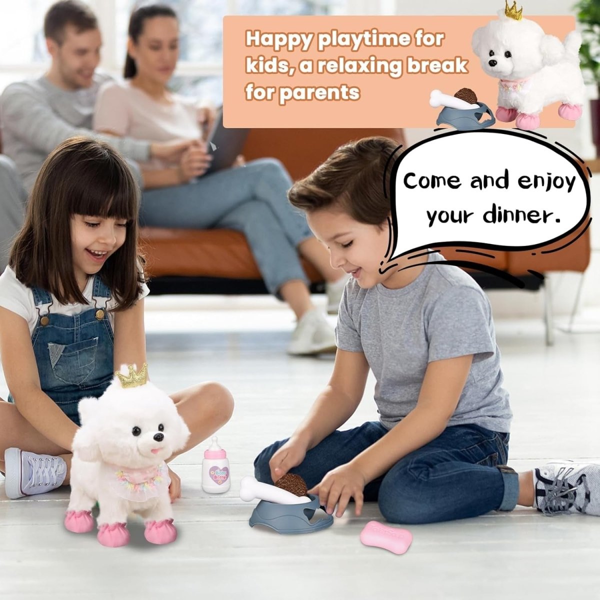 Explorers Interactive Plush Puppy Toy Dog Set Shiba Inu Dog - Explorers Gifts