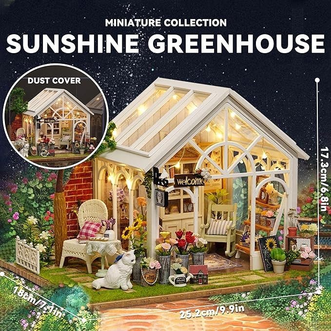 Explorers 3D Wooden Puzzle Flower Sunshine Green house - Explorers Gifts