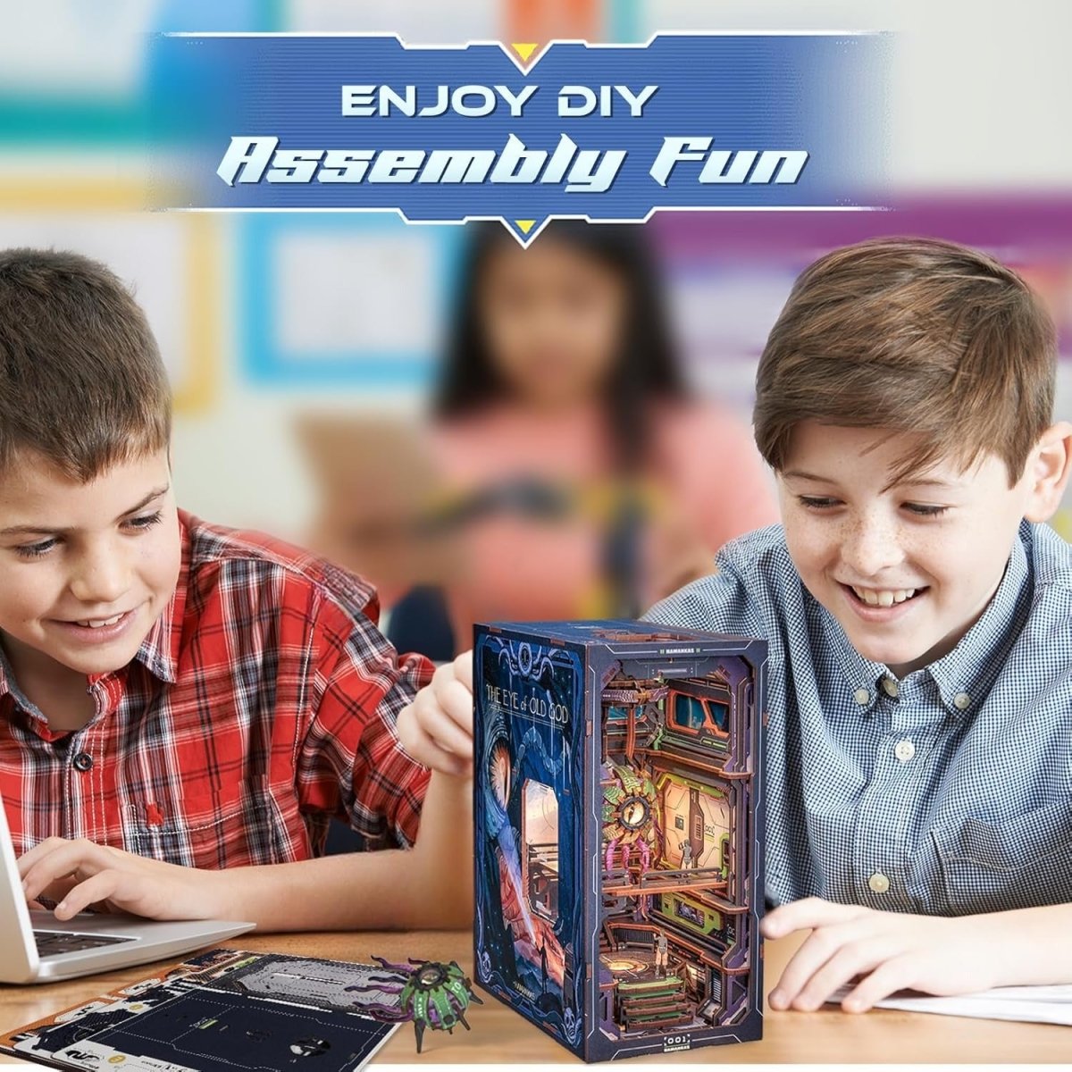Explorers 3D Wooden Puzzle Bookend The Eye of Old God 224 Pcs - Explorers Gifts