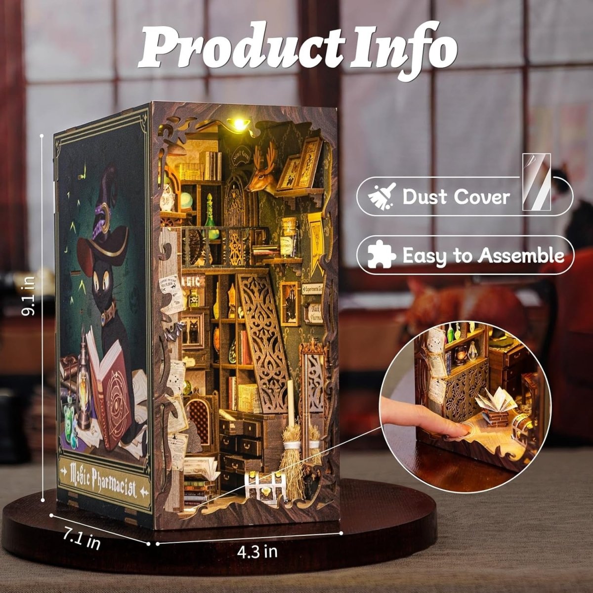 Explorers 3D Wooden Puzzle Bookend Magic Pharmacist 282 Pcs - Explorers Gifts
