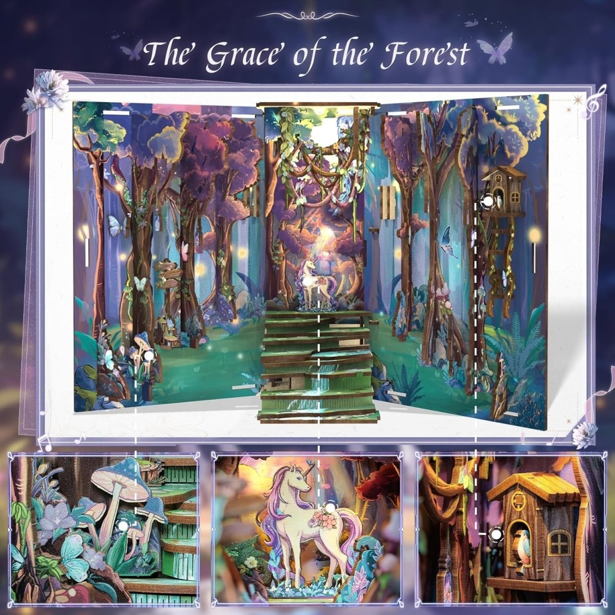 Explorers 3D Wooden Puzzle Bookend The Grace of The Forest - Explorers Gifts
