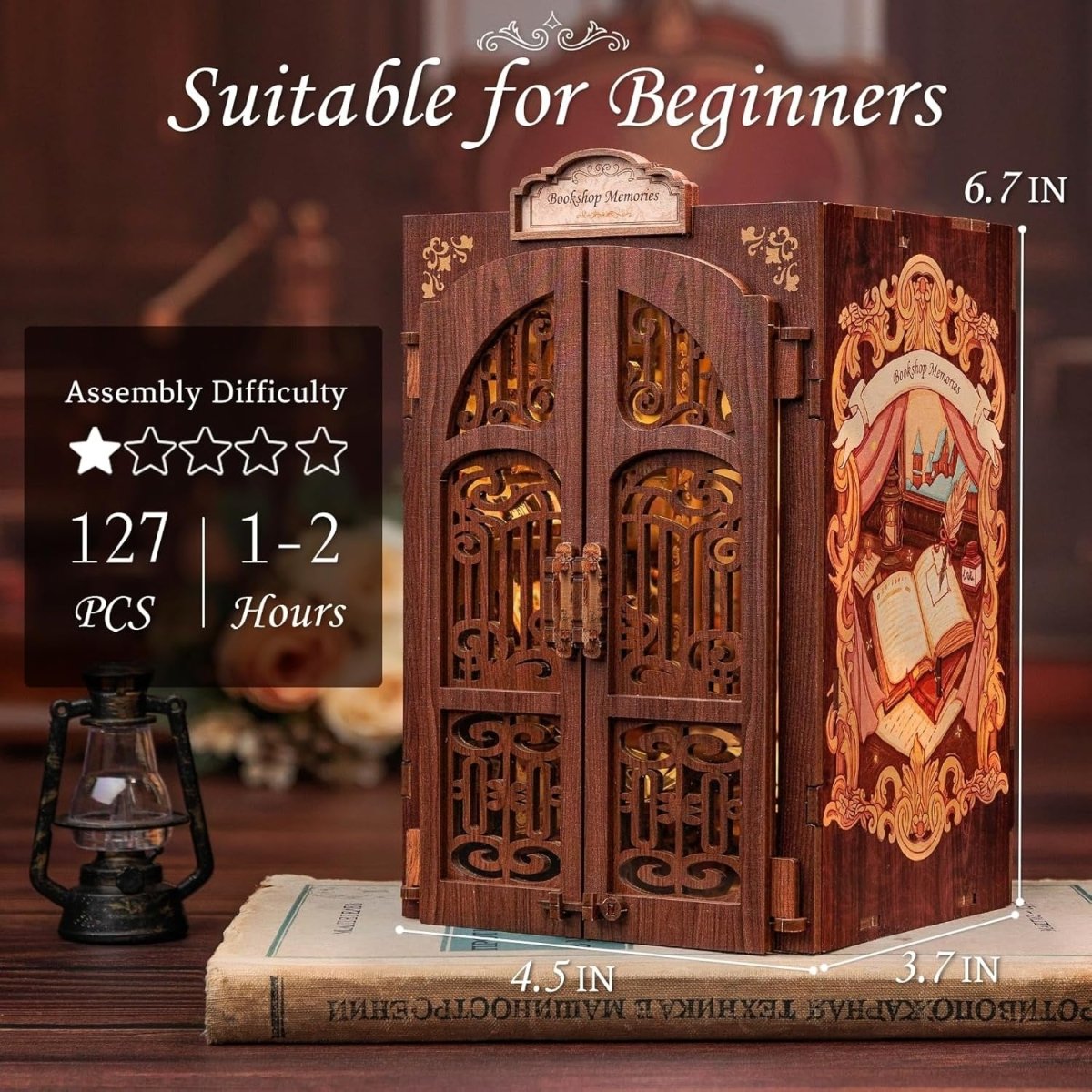 Explorers 3D Wooden Puzzle Book Shop Memories 127 Pcs - Explorers Gifts