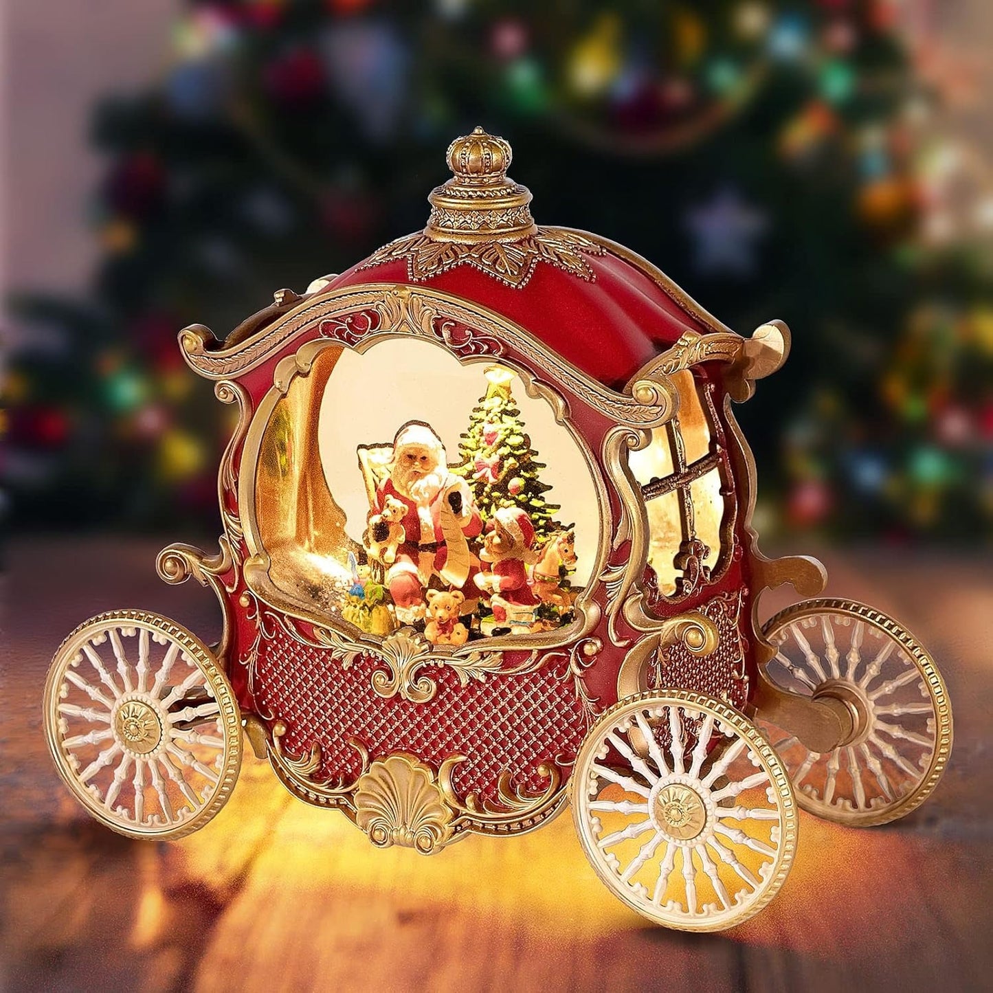 Explorers Santa Claus Snow Water Lantern Carriage WDL-23031