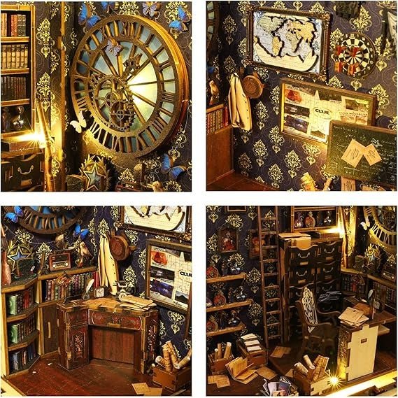 Explorers 3D Wooden Puzzle Bookend Detective Famous Agency 253 Pcs - Explorers Gifts