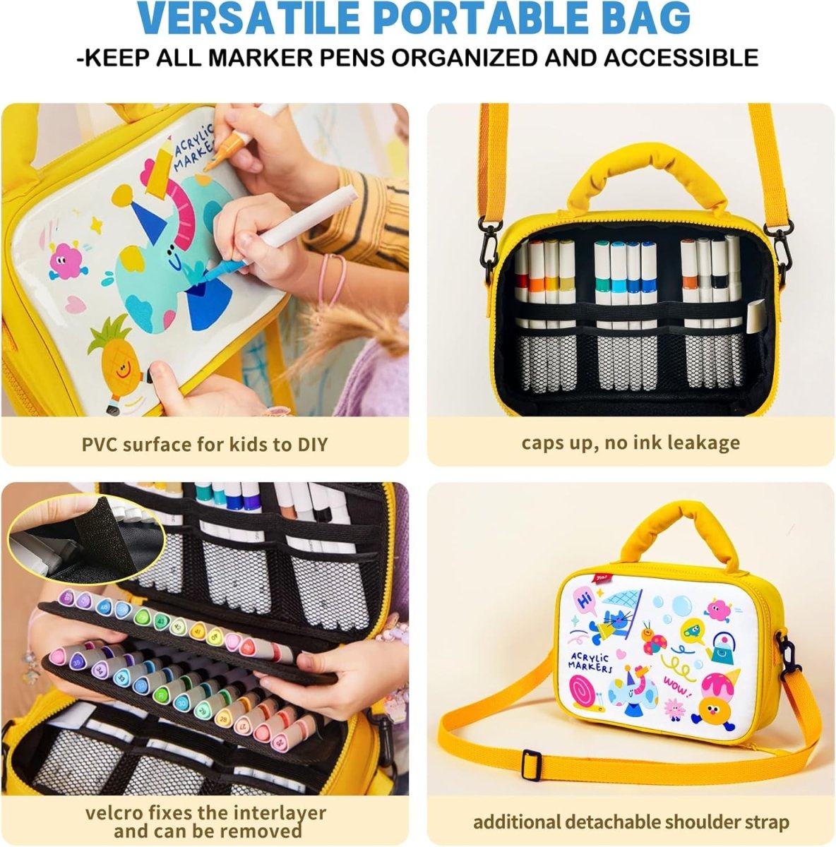 TOI World Kid's Marker Pen With Bag 24 Colours - Explorers Gifts