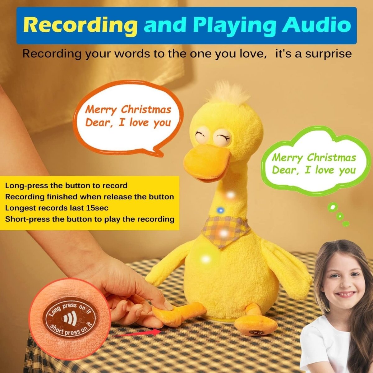 Explorers Interactive Plush Duck Toy Set Yellow Duck - Explorers Gifts