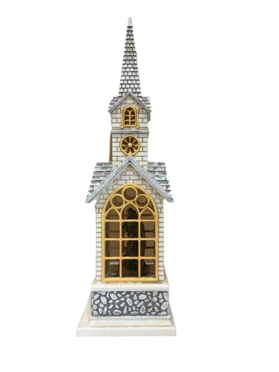 Explorers Religion Christmas Snow Water Lantern - 16inch - Explorers Gifts