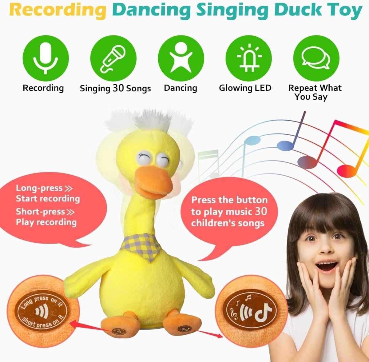 Explorers Interactive Plush Duck Toy Set Yellow Duck - Explorers Gifts