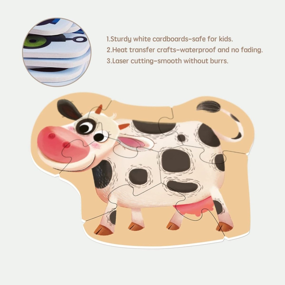 TOI World My First Puzzles Farm Animals 6 in 1 Puzzles - Explorers Gifts