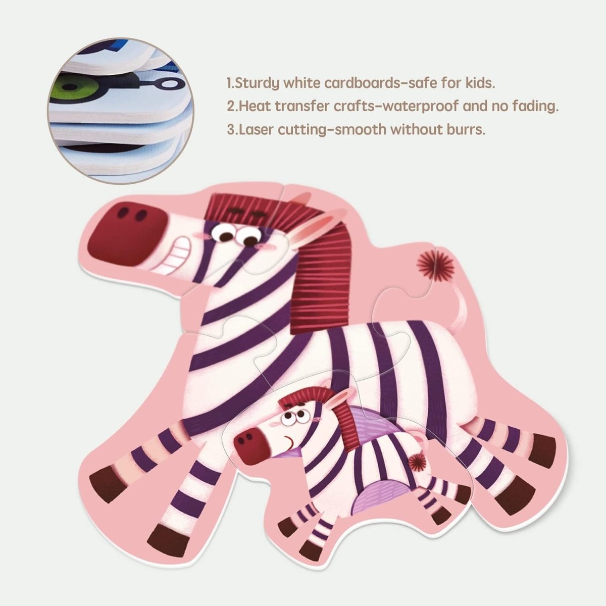 TOI World My First Puzzles Wild Animals 6 in 1 Puzzles - Explorers Gifts