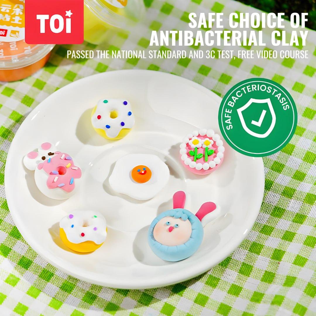 TOI WORLD Light Cloud Clay 12 Colours - Explorers Gifts