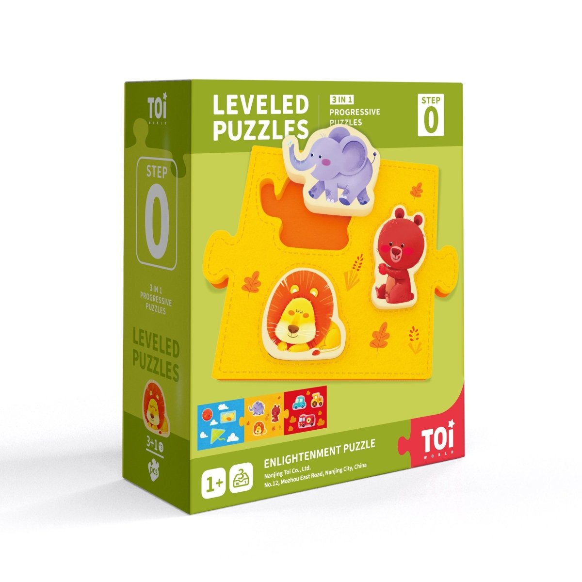 TOI World Enlightenment Puzzle Leveled Puzzles 3 in 1 Progressive Puzzles Step 0 - Explorers Gifts
