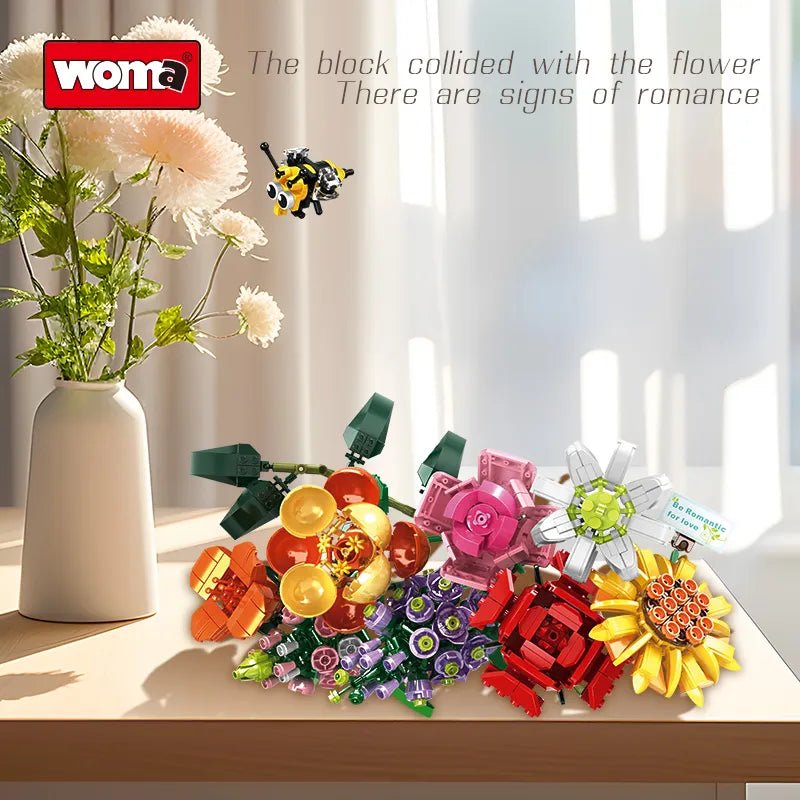 WOMA Blocks Flower Series Flower Clusters Block Toys 779 Pcs - Explorers Gifts