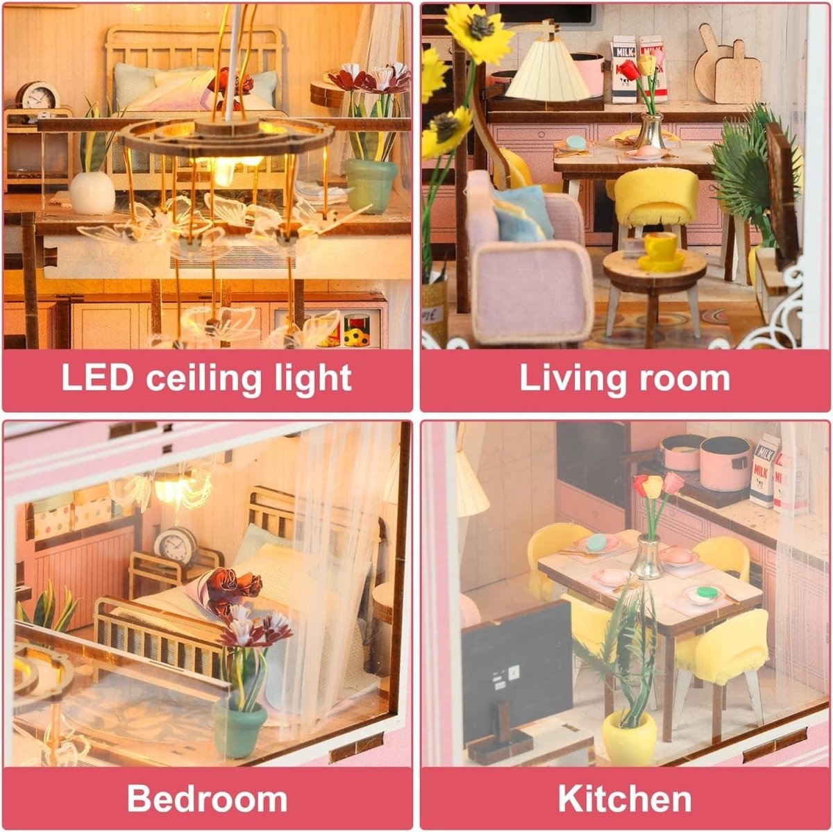 Explorers 3D Wooden Puzzle Bookend Pink Loft - Explorers Gifts