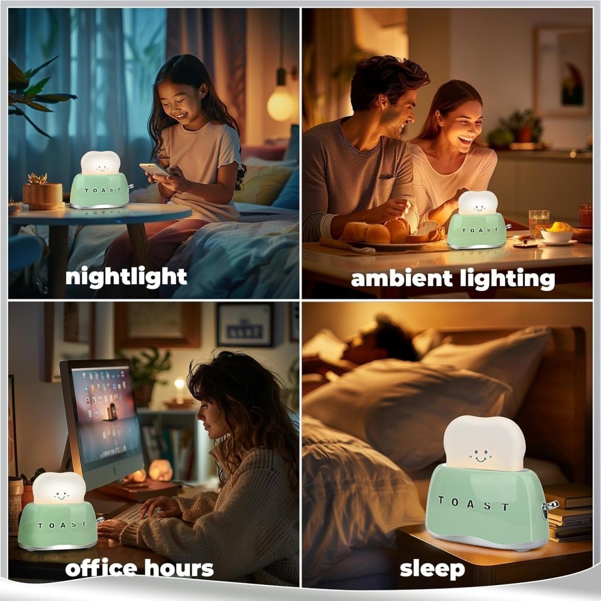 Explorers Toaster Night Light Vanilla Green - Explorers Gifts