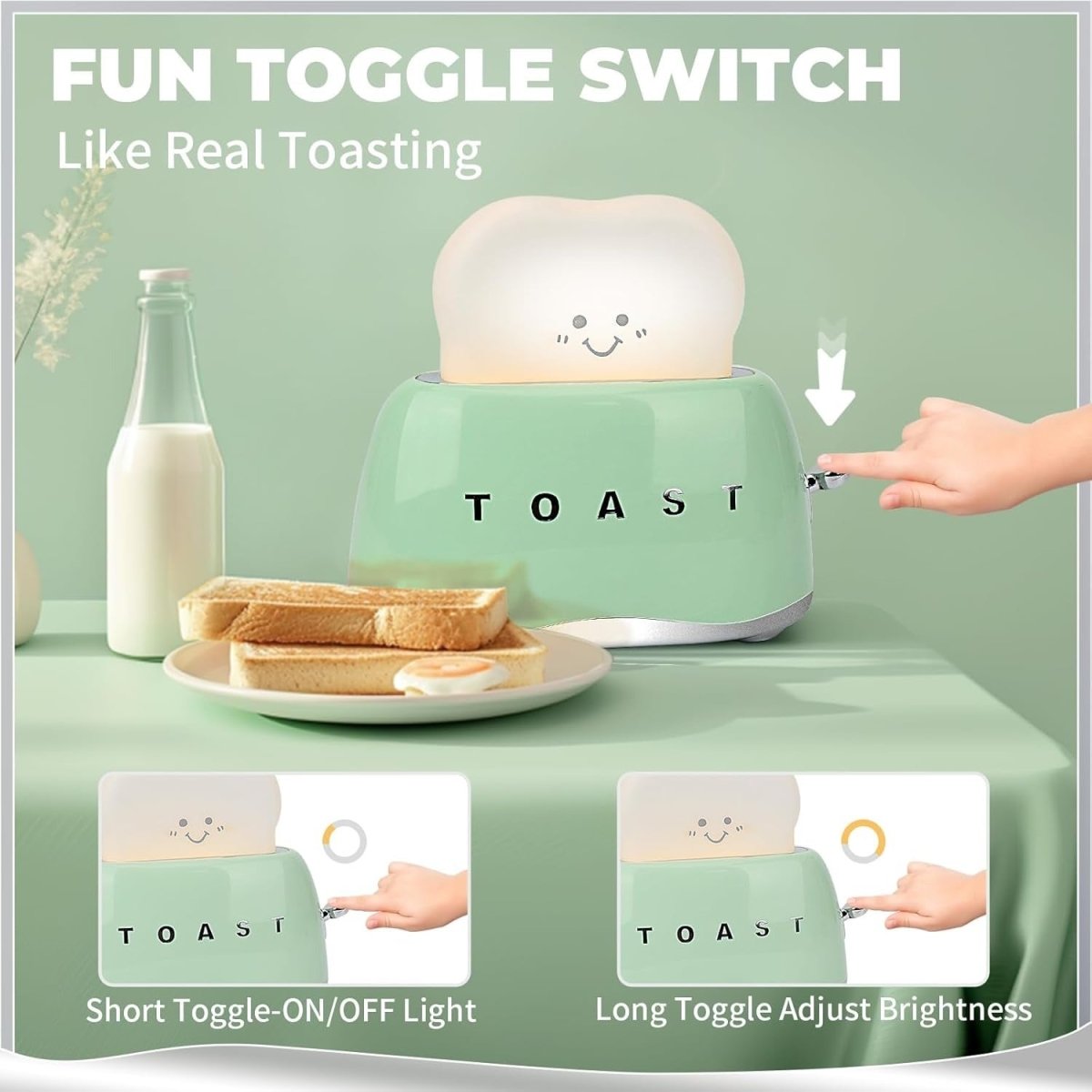 Explorers Toaster Night Light Vanilla Green - Explorers Gifts