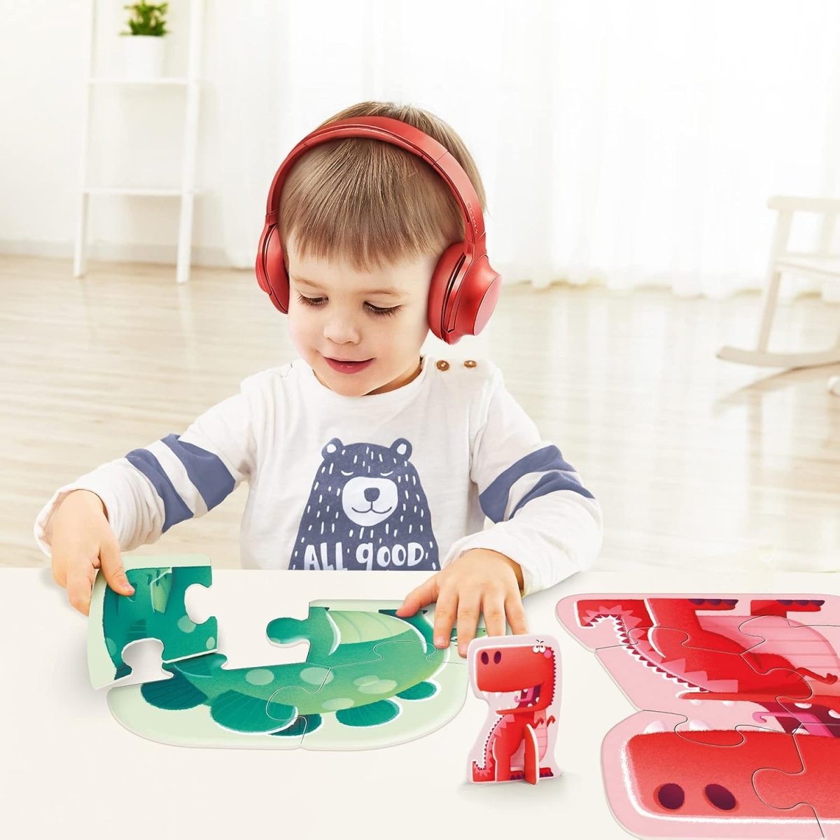 TOI World My First Puzzles Dinosaur Leveled Puzzles 6 in 1 Progressive Puzzles - Explorers Gifts
