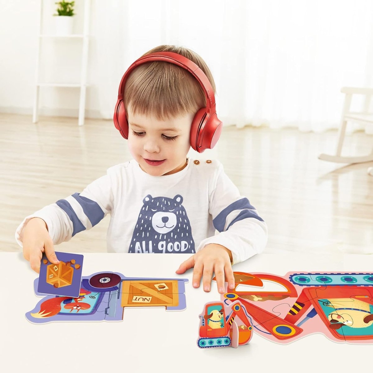 TOI World My First Puzzles Shape & Construction Vehicle 6 in 1 Puzzles - Explorers Gifts