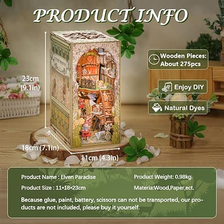 Explorers 3D Wooden Puzzle Bookend Elven Paradise 282 Pcs - Explorers Gifts