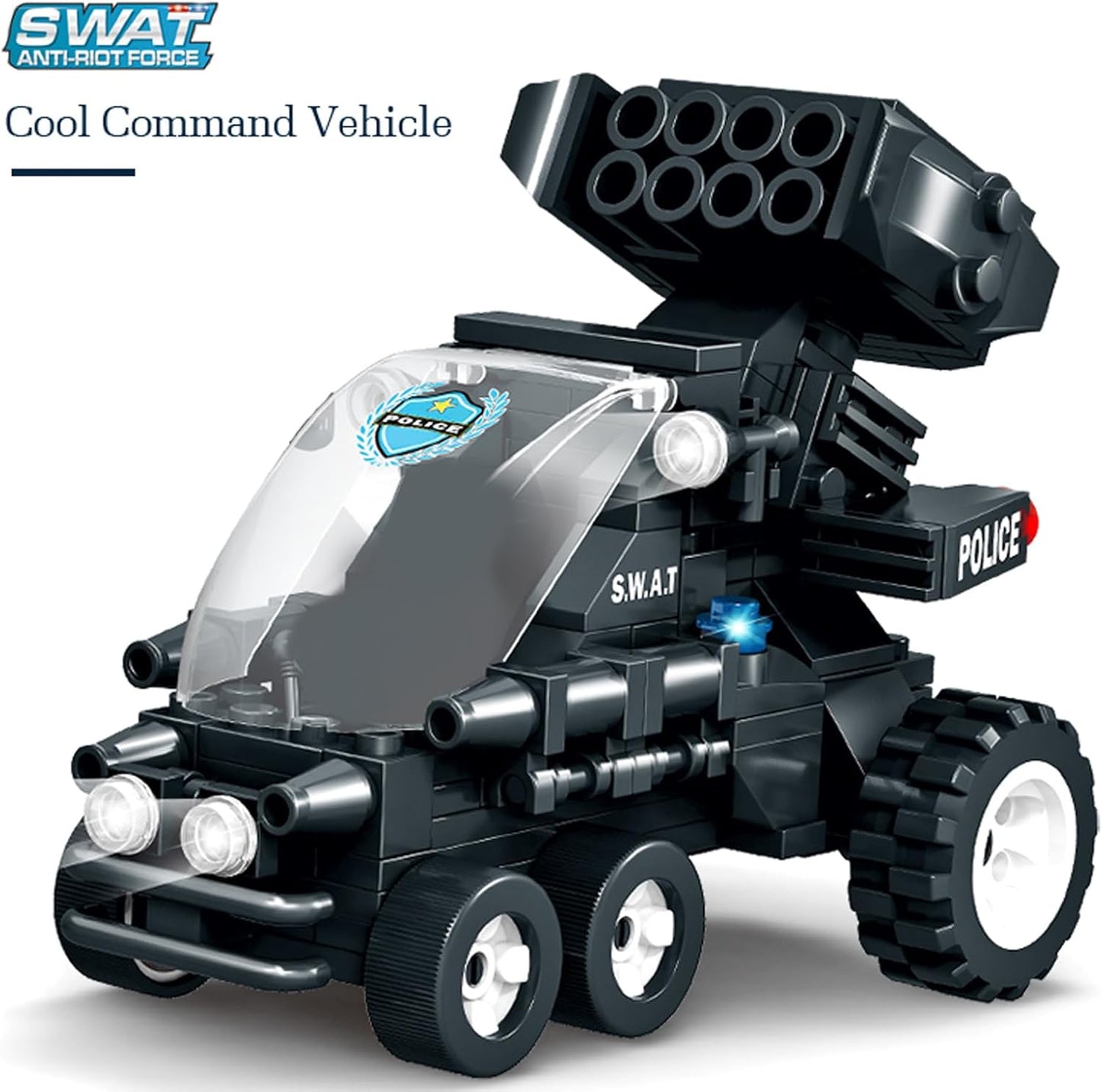WOMA Thunderstorm Armoured Vehicle SWAT Anti - Riot Force Block Toys 1413 Pcs - Explorers Gifts