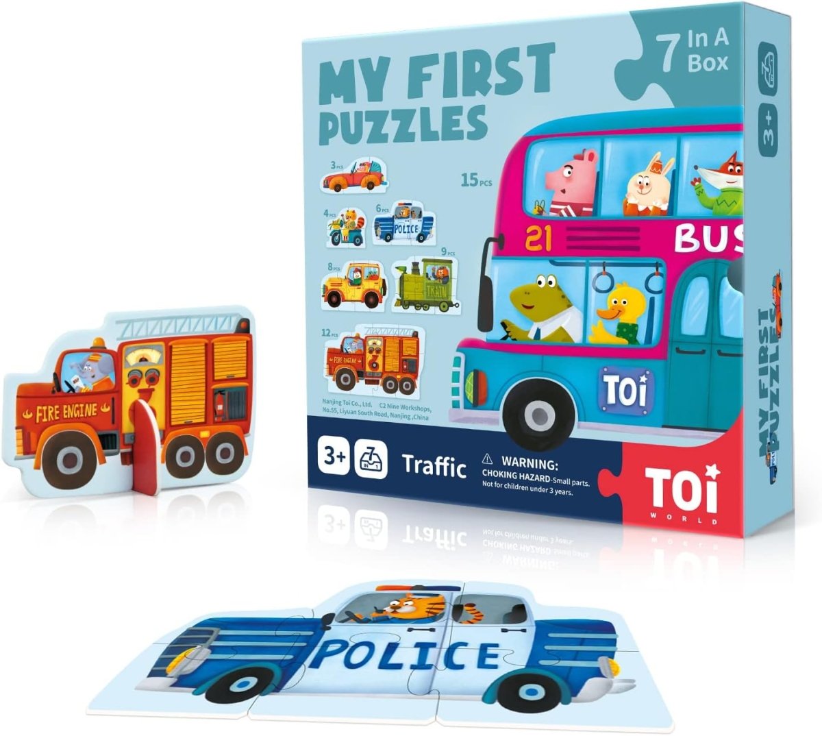 TOI World My First Puzzles Traffic 7 in 1 Puzzles - Explorers Gifts