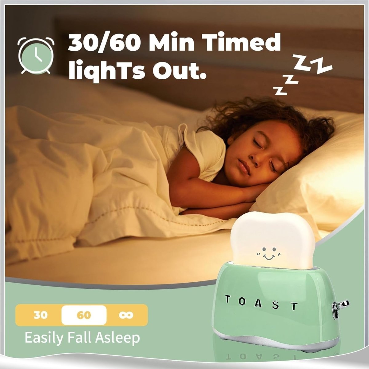 Explorers Toaster Night Light Vanilla Green - Explorers Gifts