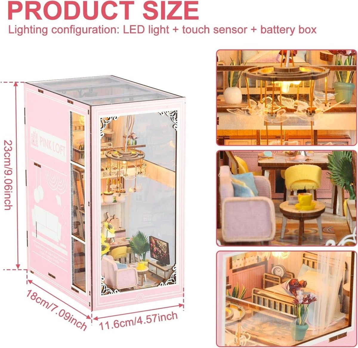 Explorers 3D Wooden Puzzle Bookend Pink Loft - Explorers Gifts