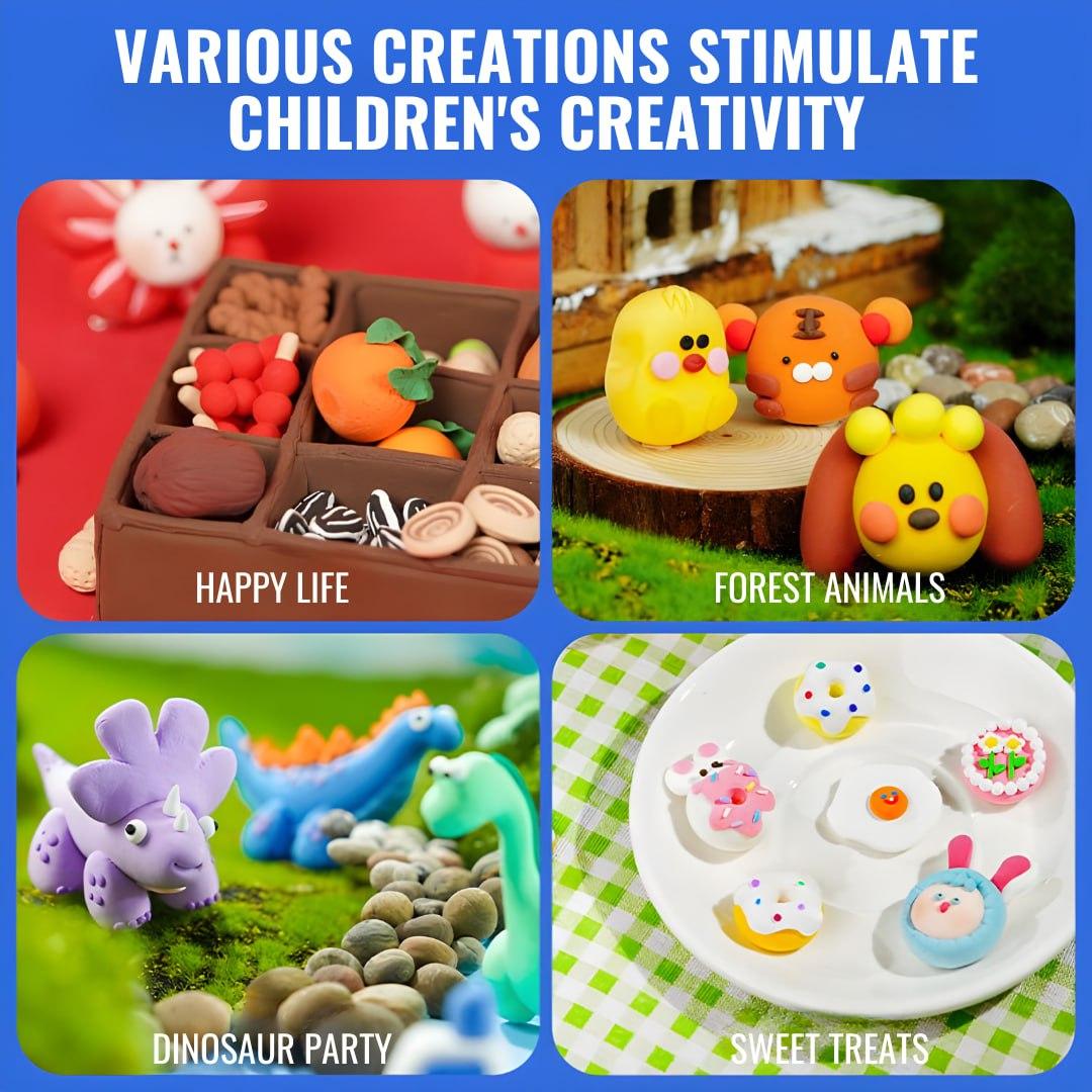 TOI WORLD Light Cloud Clay 12 Colours - Explorers Gifts