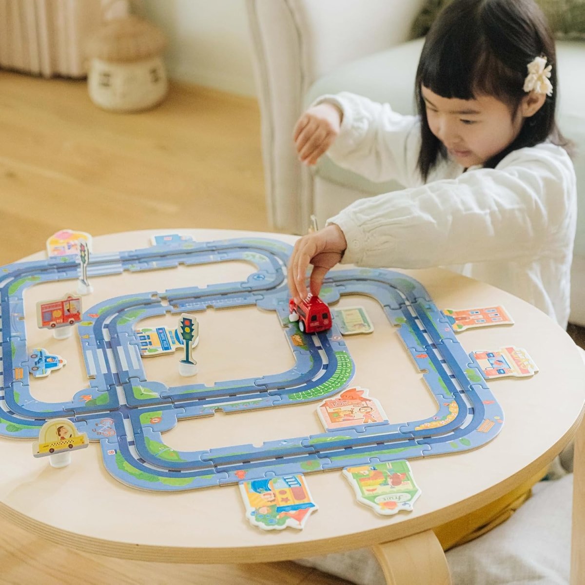 TOI World Floor Puzzle - Road Interchangeable Floor Puzzles 42 Pcs - Explorers Gifts