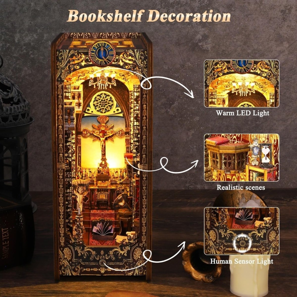 Explorers 3D Wooden Puzzle Bookend Church of The Covenant - Explorers Gifts