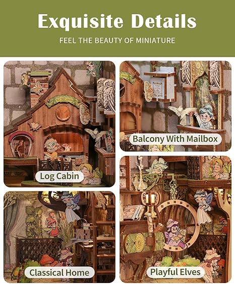 Explorers 3D Wooden Puzzle Bookend Elven Paradise 282 Pcs - Explorers Gifts