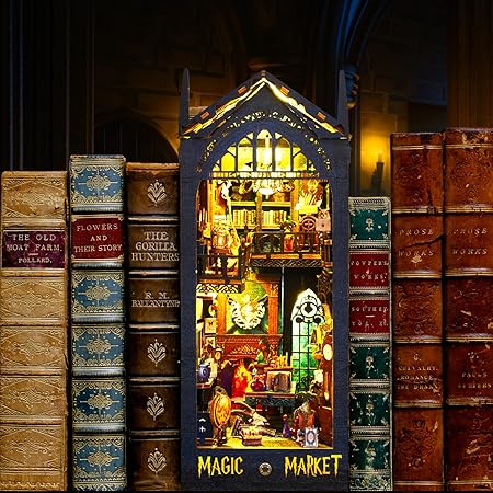 Explorers 3D Wooden Puzzle Bookend Magic Market 290 Pcs - Explorers Gifts