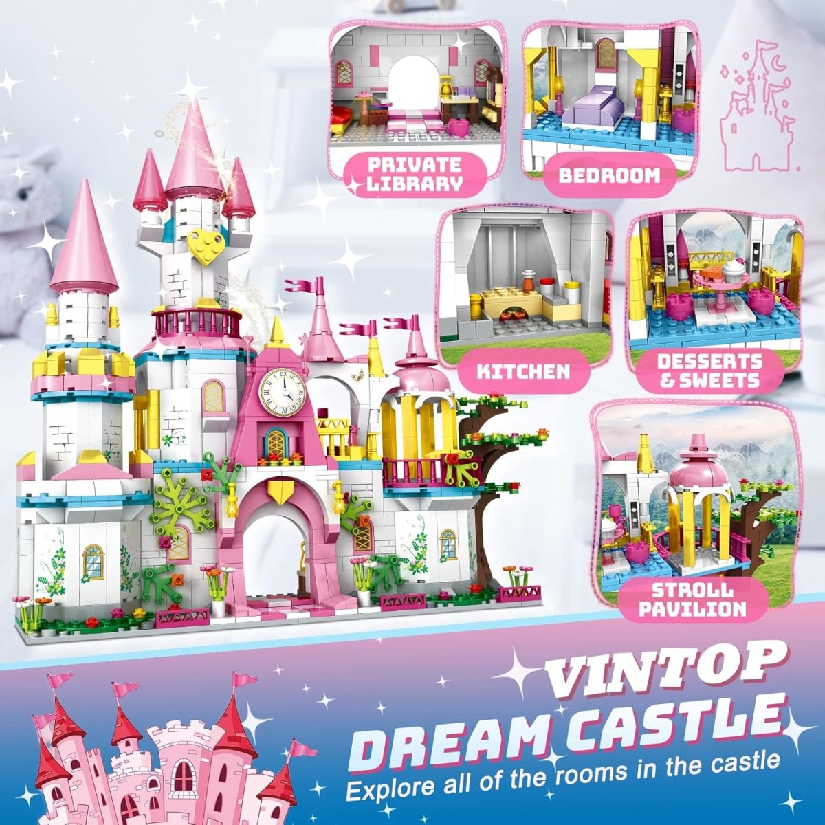 WOMA Dream City Swan Lake in Salzburg Block Toys 1000 Pcs - Explorers Gifts