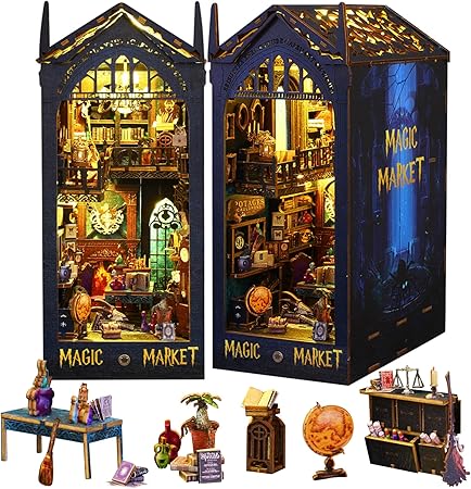 Explorers 3D Wooden Puzzle Bookend Magic Market 290 Pcs - Explorers Gifts