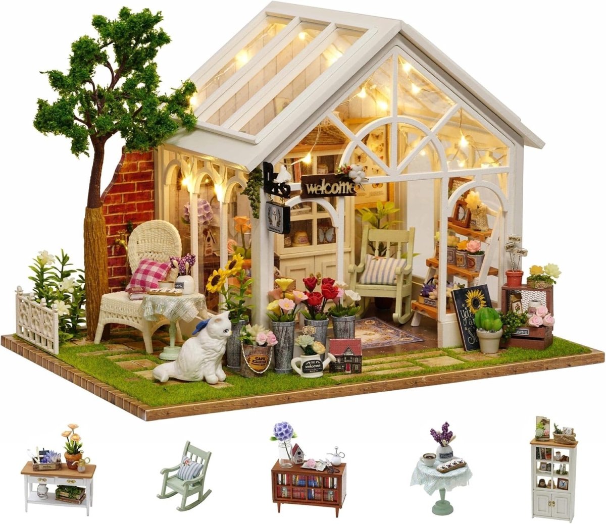 Explorers 3D Wooden Puzzle Flower Sunshine Green house - Explorers Gifts