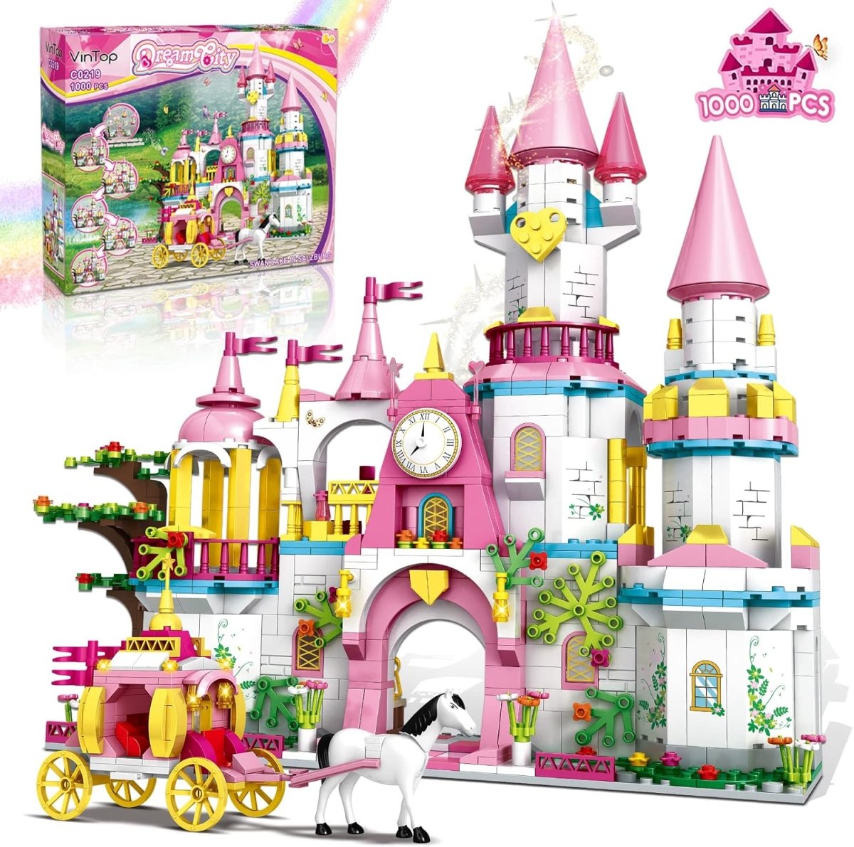 WOMA Dream City Swan Lake in Salzburg Block Toys 1000 Pcs - Explorers Gifts