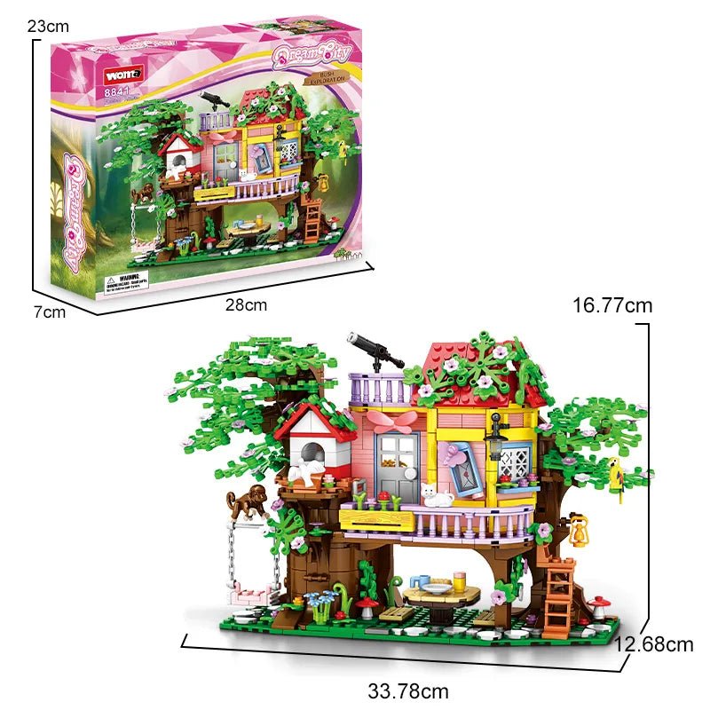WOMA Dream City Bush Exploration Block Toys 840 Pcs - Explorers Gifts