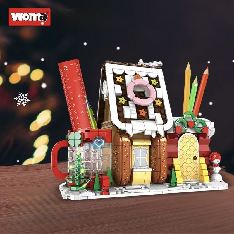 WOMA Christmax Carnival X'MAS Cake Pen Rack Block Toys 628 Pcs